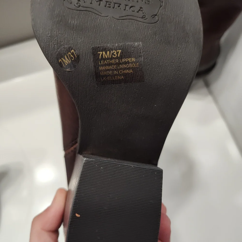 NWT Lucky Brand Elena Genuine Leather Pull On Heeled Ankle Cowgirl Boots, 7M - Picture 11 of 14